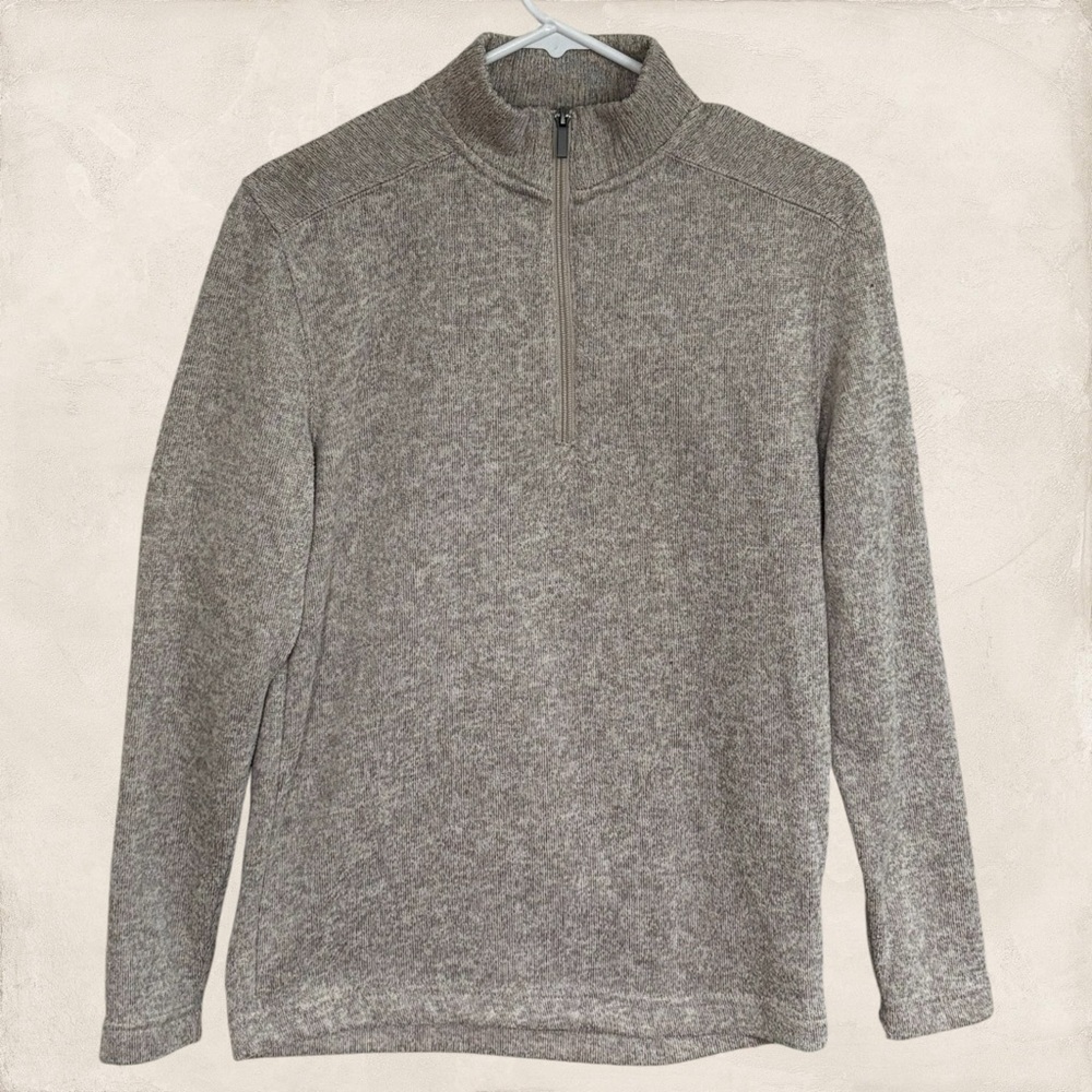 TELLURIDE Clothing Company Men’s 1/4 Zip Sweater Top Tan Size Small